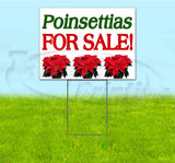 Poinsettias For Sale Yard Sign