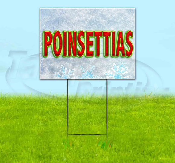 Poinsettias Yard Sign