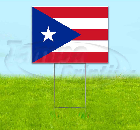 Puerto Rico Flag Yard Sign