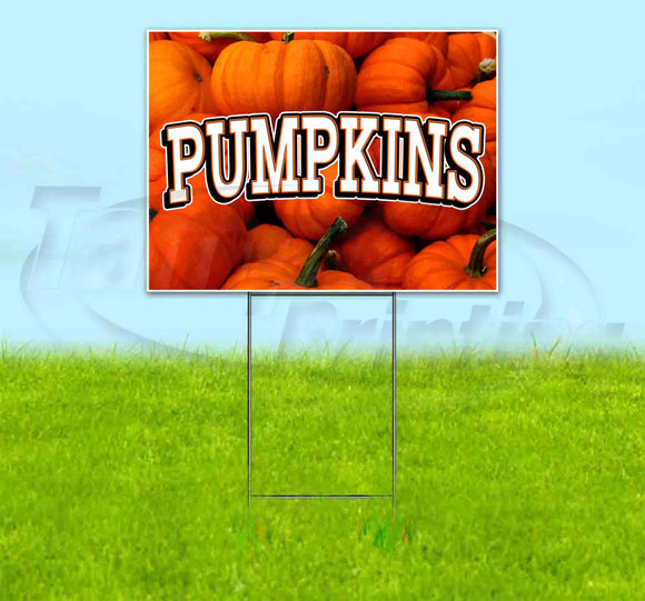 Pumpkins Yard Sign
