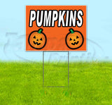 Pumpkins Orange Background Yard Sign