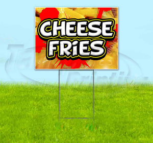 Cheese Fries Red Splat Yard Sign