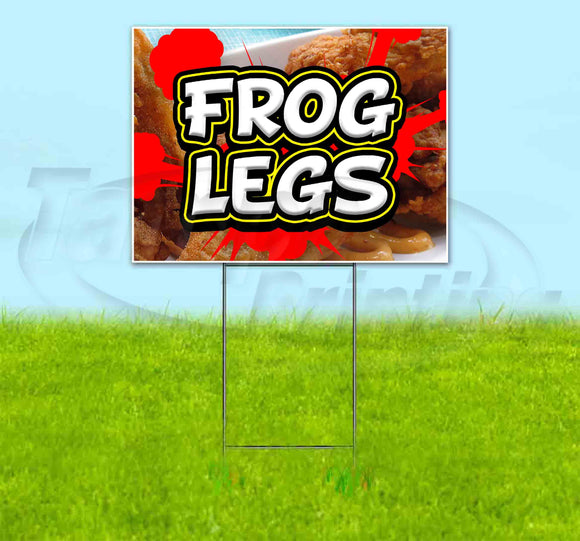 Frog Legs Red Splat Yard Sign