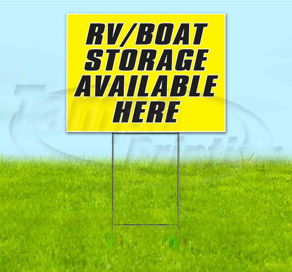 RV Boat Storage Available Here Yard Sign