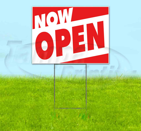 Now Open Yard Sign