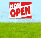 Now Open Yard Sign