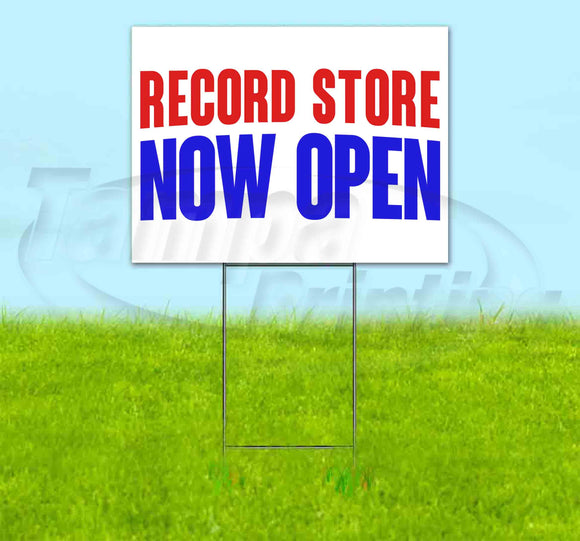 Record Store Now Open Yard Sign
