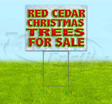 Red Cedar Christmas Trees For Sale Yard Sign