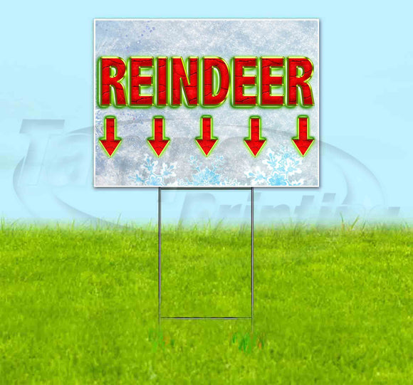 Reindeer Arrow Yard Sign