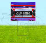Retro Radio Classic 80s Yard Sign