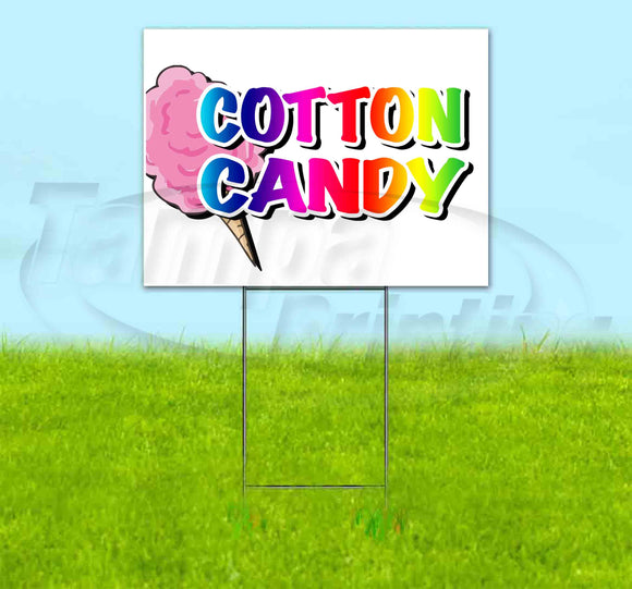 Rainbow Cotton Candy Yard Sign