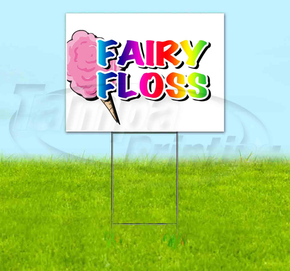 Rainbow Fairy Floss Yard Sign