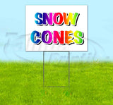 Snow Cones Yard Sign