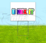 Rainbow Snowcaps U Mix It Yard Sign