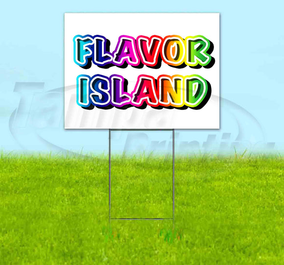 Rainbow v2 Flavor Island Yard Sign