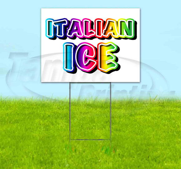 Rainbow v2 Italian Ice Yard Sign