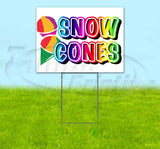 Snow Cones Yard Sign