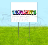 Rainbow v2 Snowballs Yard Sign