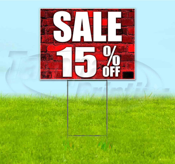Sale 15% Off Yard Sign