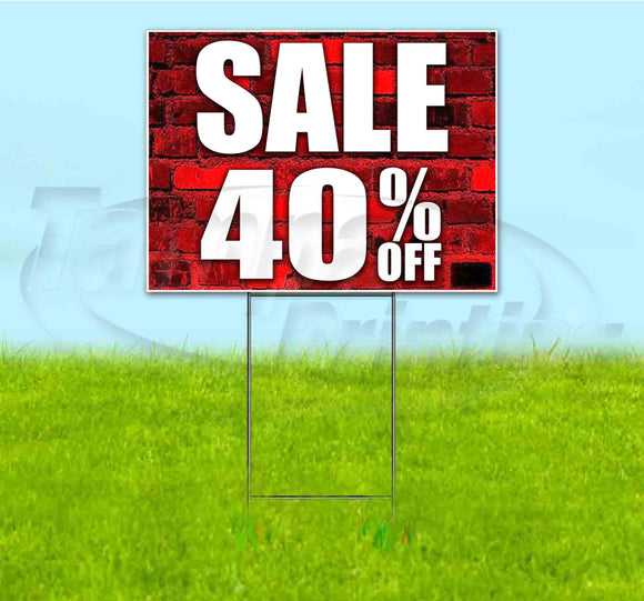 Sale 40% Off Yard Sign