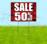 Sale 50% Off Yard Sign