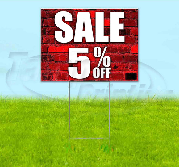 Sale 5% Off Yard Sign