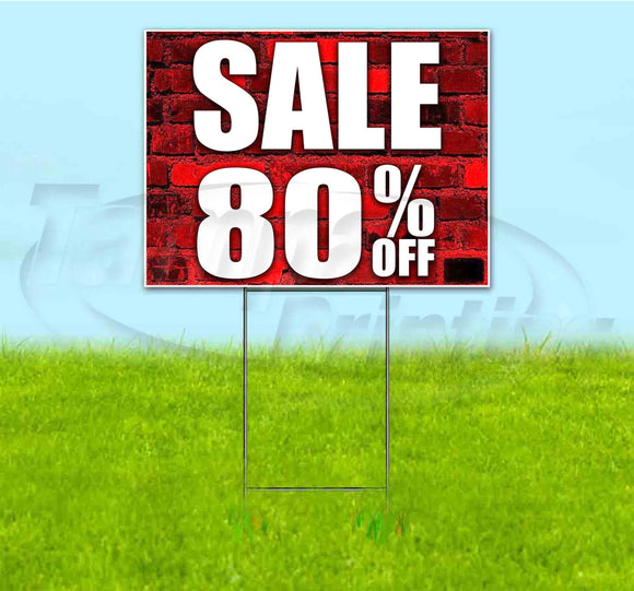 Sale 80% Off Yard Sign