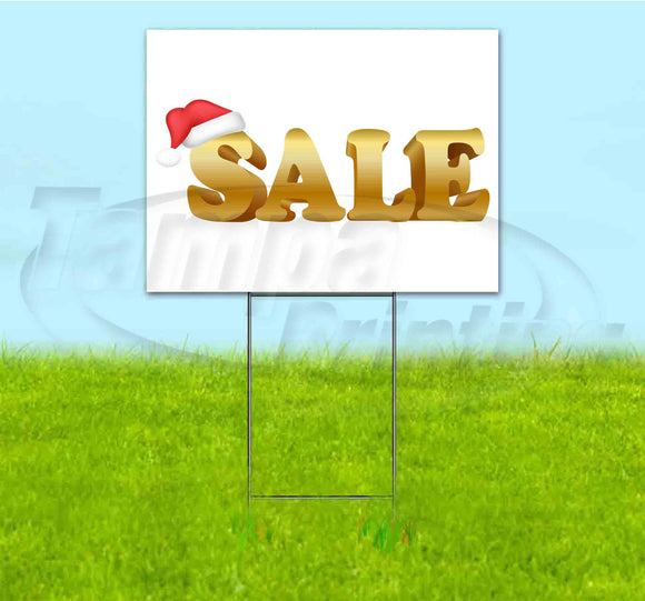 Sale Santa Hat Yard Sign