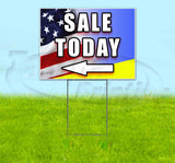Sale Today Left Arrow-flag Yard Sign