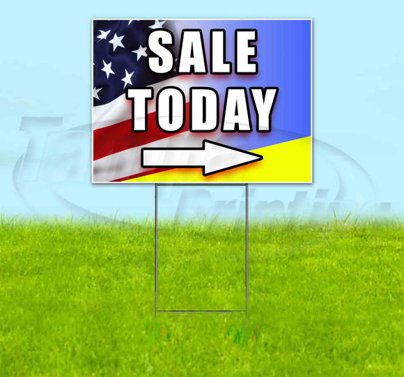 Sale Today Right Arrow-flag Yard Sign