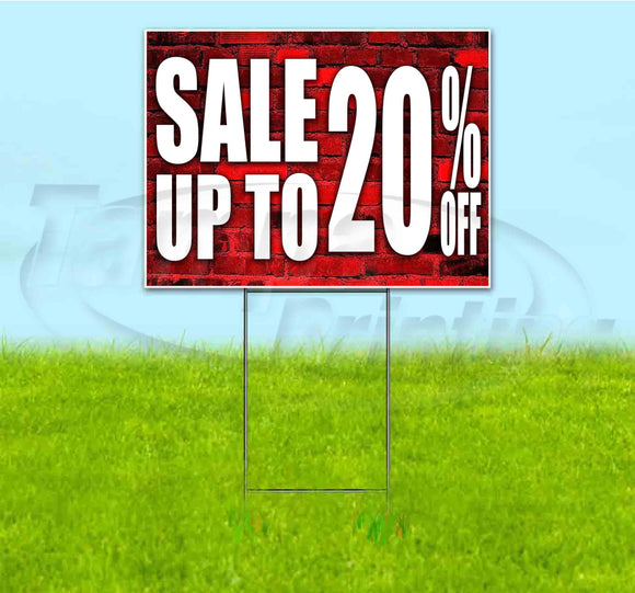 Sale Up To 20% Off Yard Sign