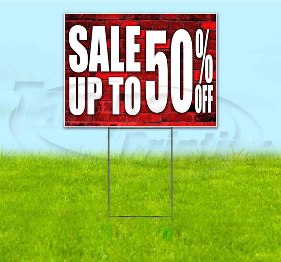 Sale Up To 50% Off Yard Sign