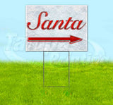 Santa Right Red & Chrome Yard Sign