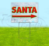 Santa Arrow Yard Sign