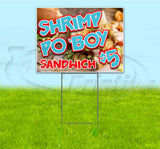 Shrimp Po Boy $5 Sandwich Yard Sign
