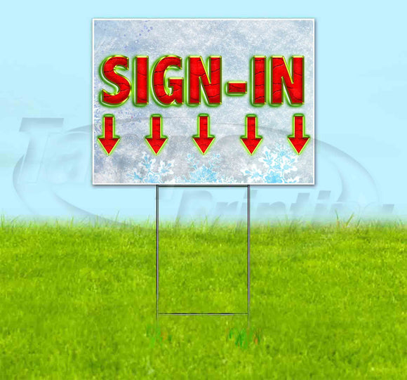 Sign-In Arrow Yard Sign