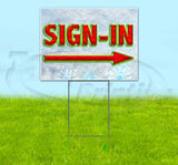 Sign-In Arrow Yard Sign