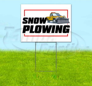 Snow Plowing Yard Sign