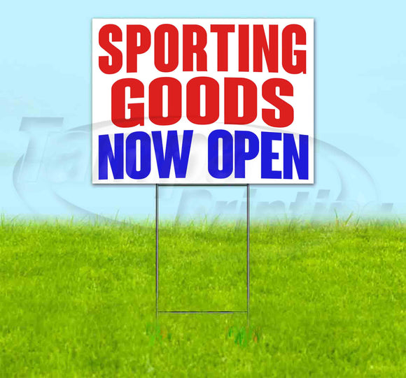 Sporting Goods Now Open Yard Sign
