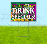 St Patty's Day Drink Specials Yard Sign