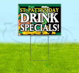 St Patty's Day Drink Specials Yard Sign