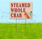 Steamed Whole Crab Yard Sign