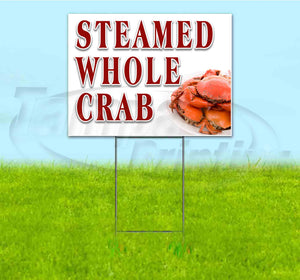Steamed Whole Crab Yard Sign