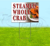 Steamed Whole Crab Yard Sign