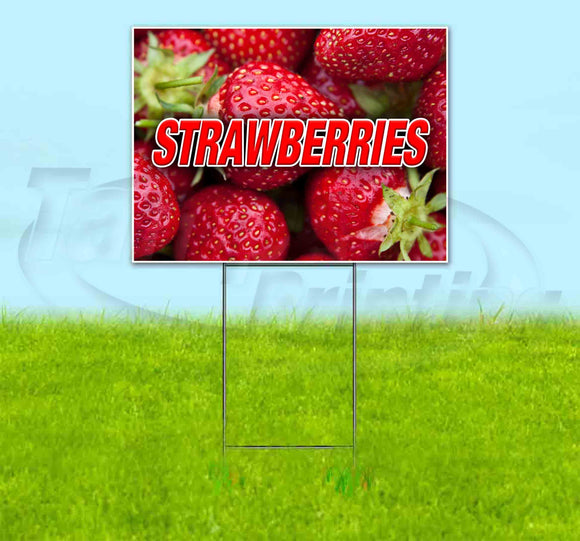 Strawberries Yard Sign