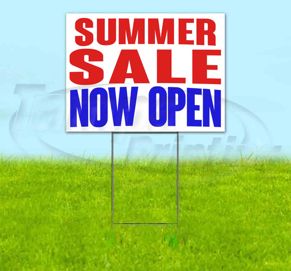 Summer Sale Now Open Yard Sign