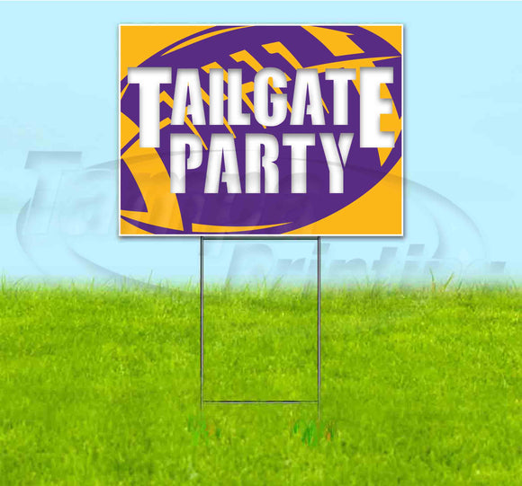 Tailgate Party Vikings Yard Sign