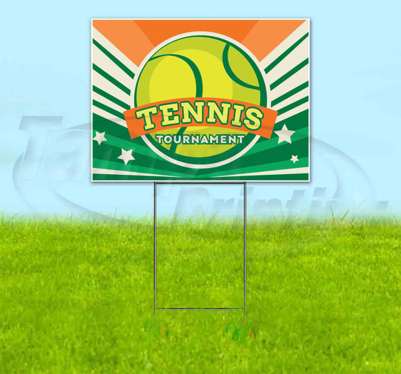 Tennis Tournament Yard Sign