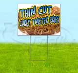 Thin Cut Curly Twister Fries Yard Sign