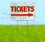 Tickets Arrow Yard Sign